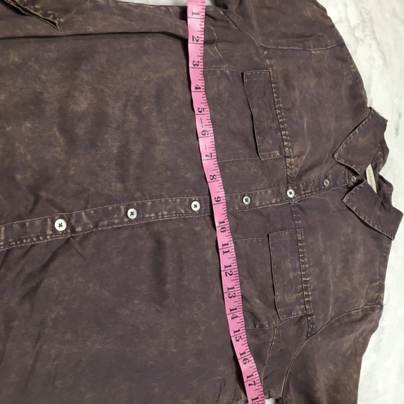 Soft Surroundings rustic Lyocell soft button up shirt womens size small - Picture 6 of 8